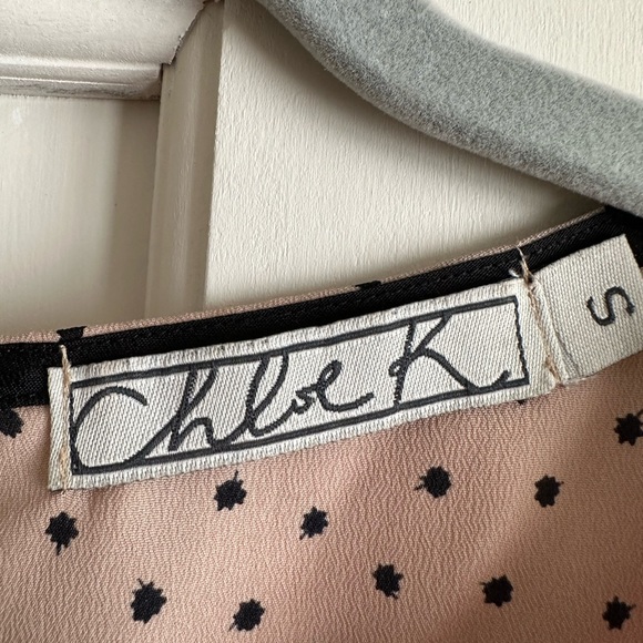 Chloe K. Sm Polka Dot Top Blouse W Bows - Picture 2 of 5